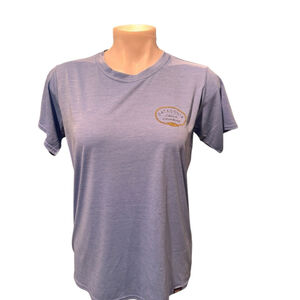Women's Patagonia Clean Climb Graphic Tee Blue Orange Size M c25
